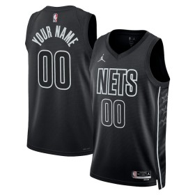 Män Brooklyn Nets Tröja Skräddarsydda Jordan 2022-23 Statement Edition Svart Swingman